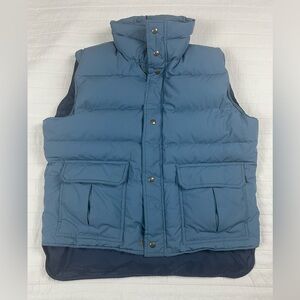 Vintage 90s REI Down Puffer Vest Steel Blue Men’s XL